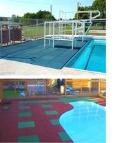 Резиновая плитка для бассейнов