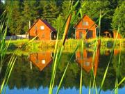 Дом,  усадьба с озером,  возле леса,  над рекой Ю.Буг,  2га участок