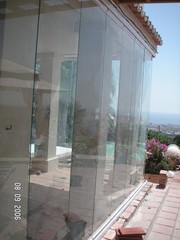 ПАНОРАМА,  безрамное остекление фирмы СКС-Штакузит,  маркизы