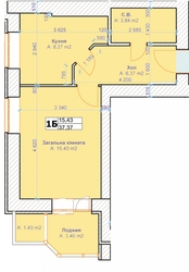 1 комн. квартира в центре Бучи