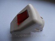 Вилка с выключателем и индикатором питания. 10.5 грн.