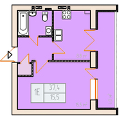 Продам 1-комнатную квартиру в новом ЖК