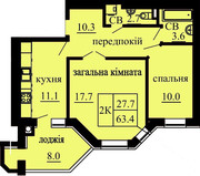 Продам двухкомнатную квартиру ЖК 