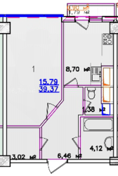 1-но комнатная квартира в ЖК «Пятая Жемчужина» от KADORR Group