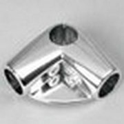 Соединитель 3-х труб с полкодержателем, хромированный фиксированный