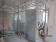 Перегородки офісні,  цільносклянні