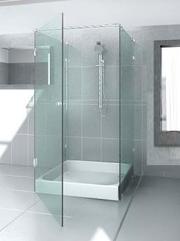 Душевые кабины из стекла .
