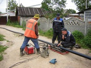 Прокладка полиэтиленовых труб Николаев Пайка сварка ПЭ труб