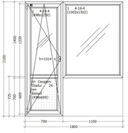 Балконный блок   ALMplast. Киев и Бровары - 3460 грн.