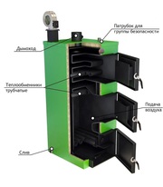 Твердотопливный котел  КТВГ Обрій 13 кВт