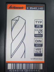 Набор коротких свёрл HSS-Co8 № 113140,  тип FS,  в кейсе TiAlN 