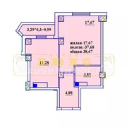 Продам однокомнатную квартиру 38, 7м2 в ЖК Радужный 2