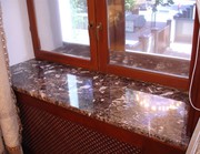 Подоконники из камня Чернигов. Плитка,  ступени,  столешницы из мрамора и гранита