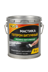 ТЕГЕРОН Битумный ЭКОБИТ ведро 3, 0 кг мастика резино-битумная 