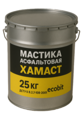 Мастика асфальтовая ХАМАСТ ЭКОБИТ ведро 25, 0 кг